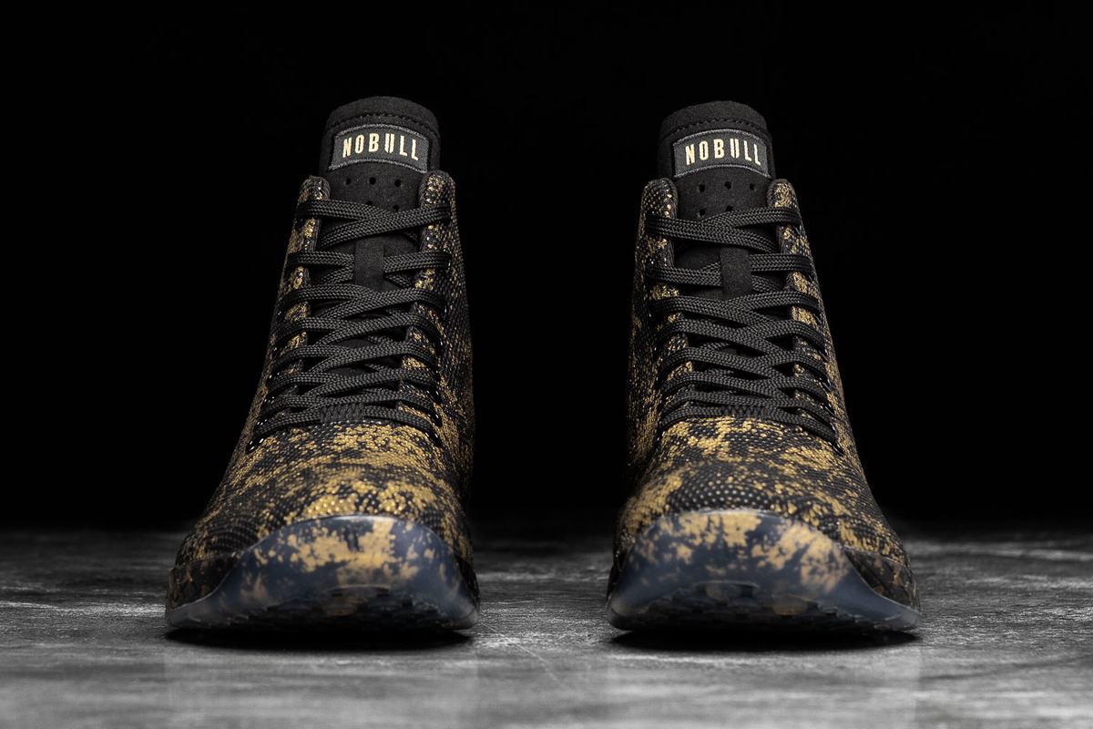 Nobull Superfabric High-Top Men's Trainers Gold Black | Australia (GP5194)